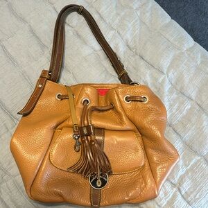 Dooney Bourke Brown Florentine Leather Bucket Bag